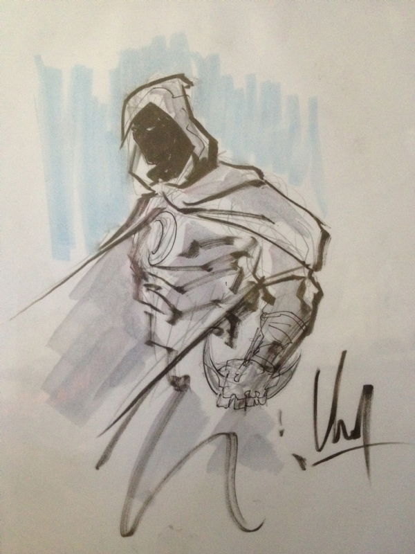 Moon Knight By Ken Krekeler In Sam Egglestons Convention Sketches Comic Art Gallery Room 